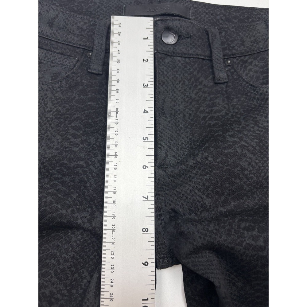 Joe's Jeans The Icon Mid Rise Skinny Ankle Size 24 Black Snake Print Stretch - Picture 7 of 8